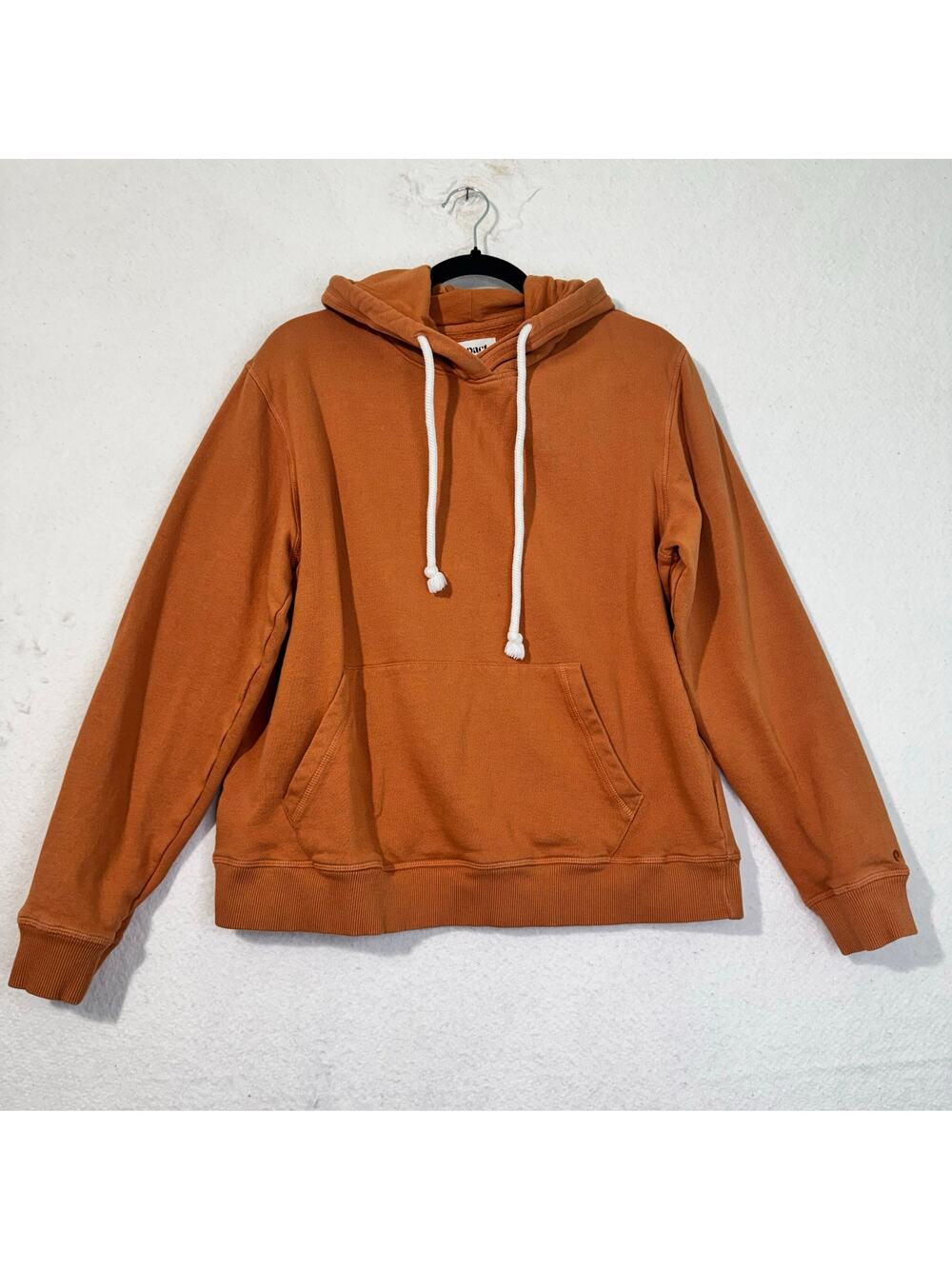 Pact One For All Hoodie Burnt Orange Organic Cotton Sweatshirt Unisex Medium